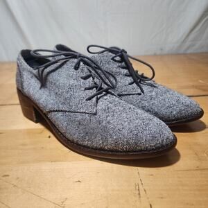 LOUISE et CIE sz 7.5 women's Black Tweed Oxford Shoes